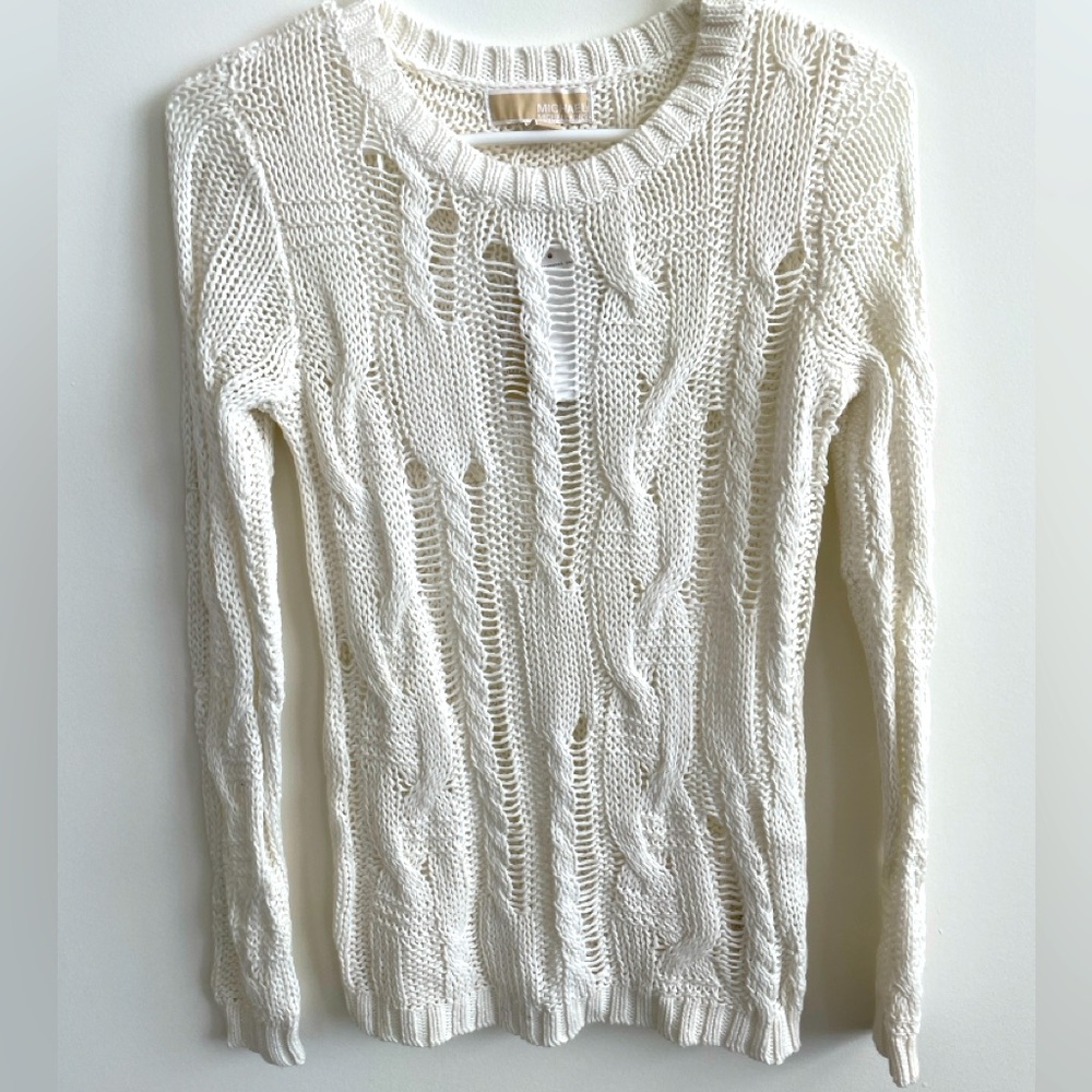 NWT Michael Kors Cream Sweater XXS